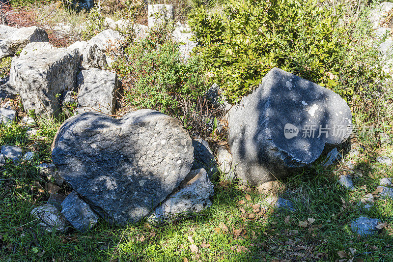 来自Dodurga村的Sidyma古城。Fethiye, Mugla，土耳其。